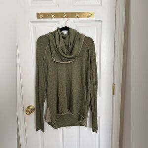Free People Cocoon Cowl Pullover - Olive M/L